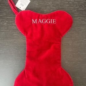 Brand New SOLD OUT ONLINE Classic Velvet Bone Pet Stocking "MAGGIE"